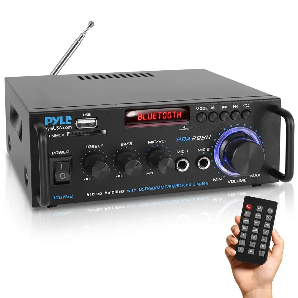 Pyle Pda29bu Wireless Bt Stereo Power Amplifier User Manual