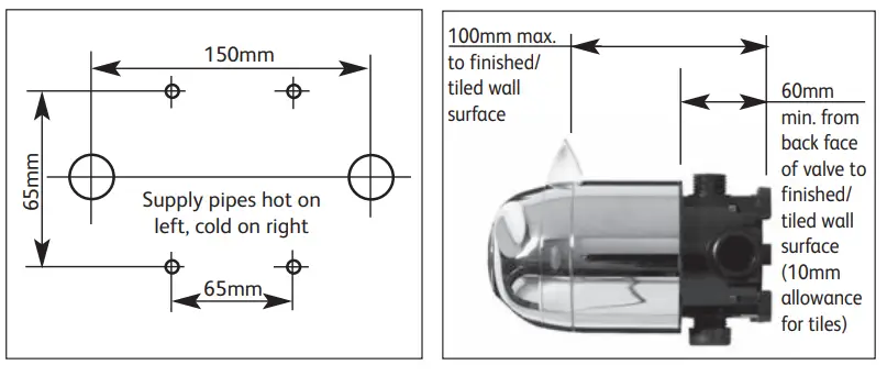 AQUALISA SRN001EA Thermostatic Mixer Shower with Adjustable Height 90mm Harmony Head - dayagram5