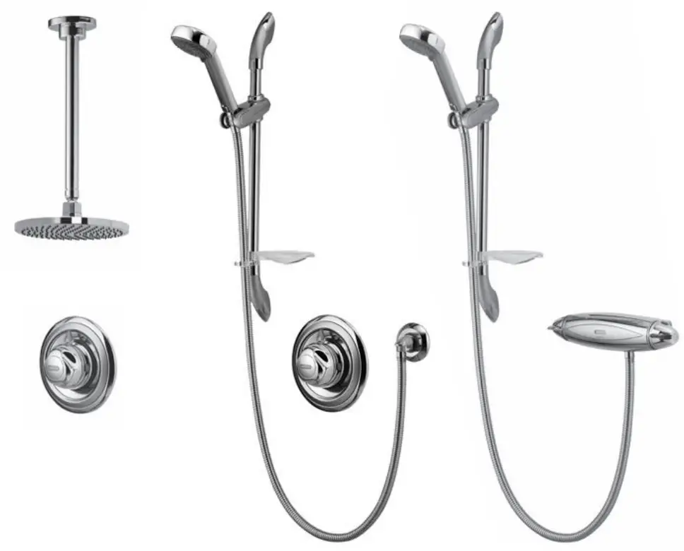 AQUALISA SRN001EA Thermostatic Mixer Shower with Adjustable Height 90mm Harmony Head