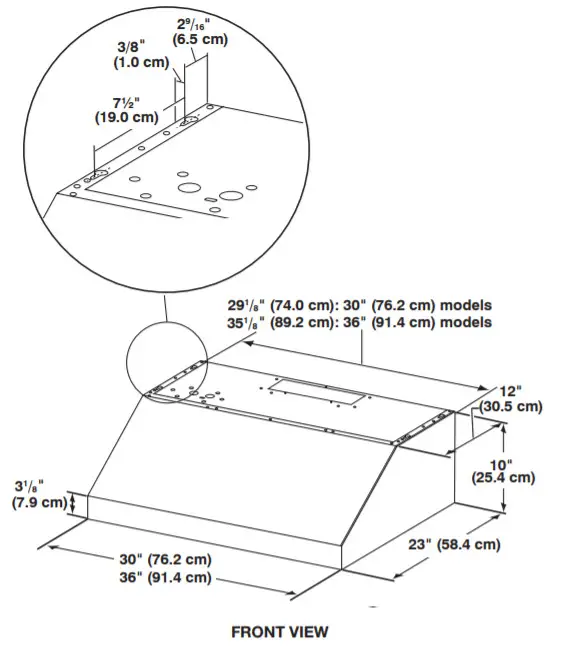 KitchenAid KVUC600KSS Range Hood 30 Inch -FIGURE 1