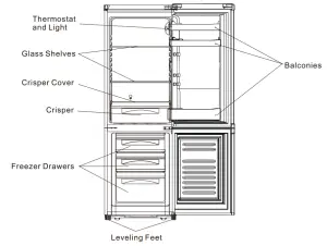 HADEN Fridge Freezer HK144W - FIGURE 1