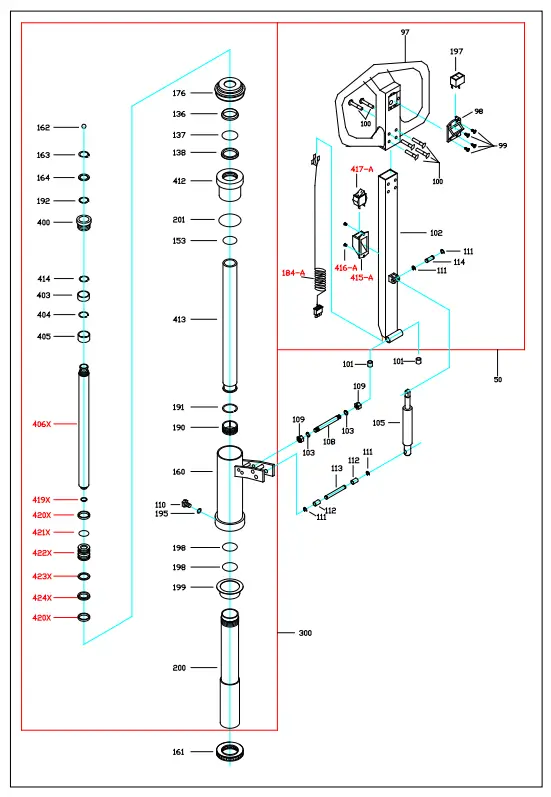 GLOBAL INDUSTRY 989066 Electric High Lift Truck -PUMP ASSEMBLY
