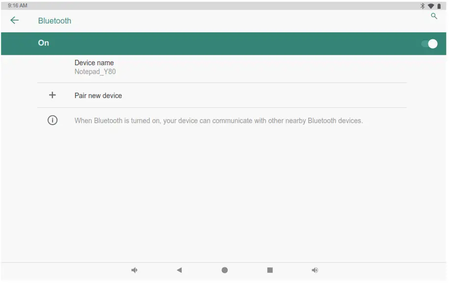 DRAGON TOUCH NotePad Y80 Tablet PC - Pair with Bluetooth Device