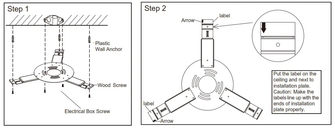 CANARM DL-11C-15FC Flush Mount Ceiling Light- Step 1