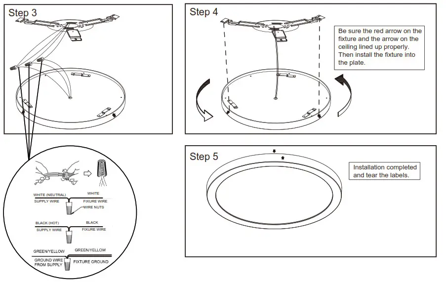 CANARM DL-11C-15FC Flush Mount Ceiling Light- Step 3