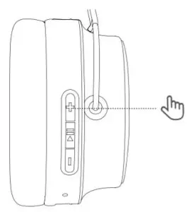 iclever BTH14 Wireless Headphones - Mute Button