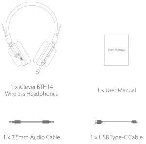 iclever BTH14 Wireless Headphones - Package Contents