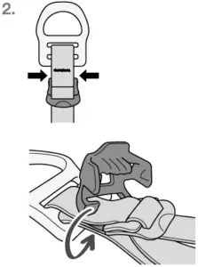 Petzl Adjusting the height of the attachment bridge 2
