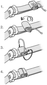 Petzl Adjusting the height of the attachment bridge D