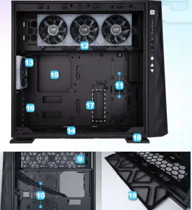 InWin 309 Addressable RGB Front Panel with 4 ARGB Fans - fig 21