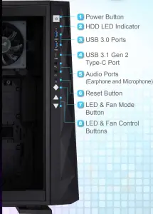 InWin 309 Addressable RGB Front Panel with 4 ARGB Fans - fig 22