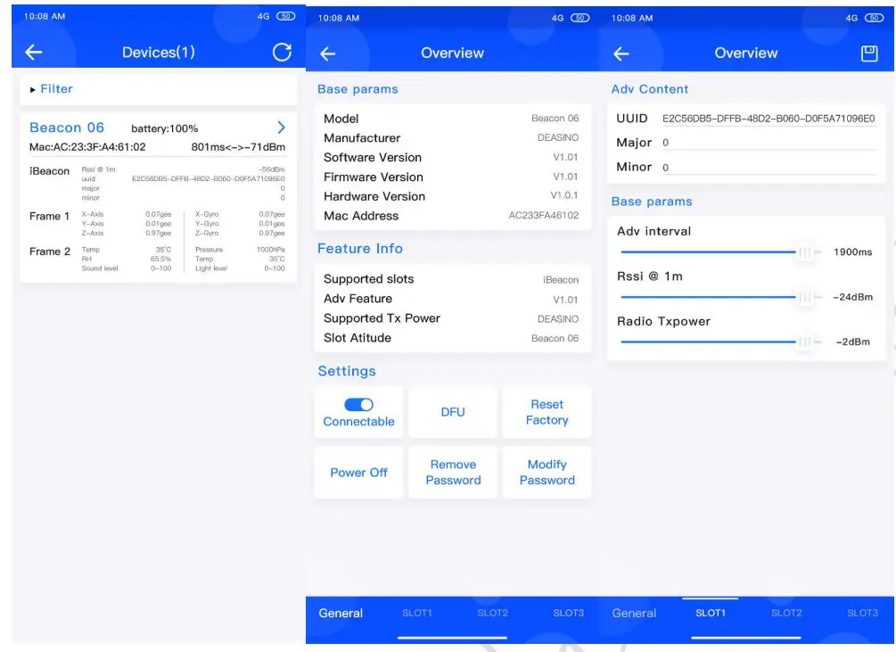 DS Beacon 06 Base Station Beacon - App usage and support devices 1