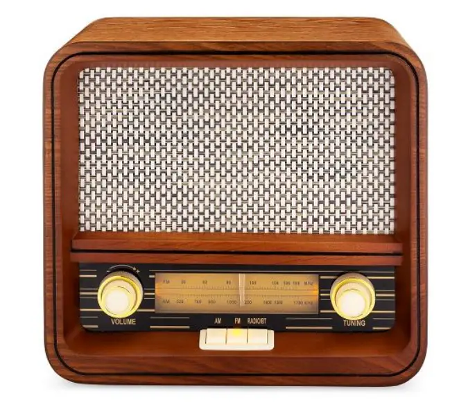 ClearClick-VR42-Retro-Wooden-Radio