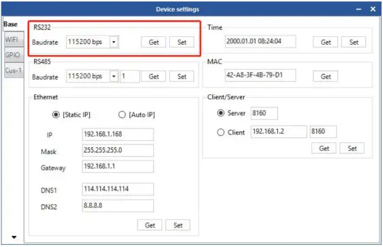 Equipment configuration