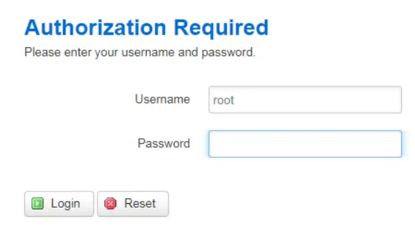 lundix it SPC Bridge Modbus Integration of Vanderbilt SPC Intrusion System User Manual - This will open the OpenWRT sign in page