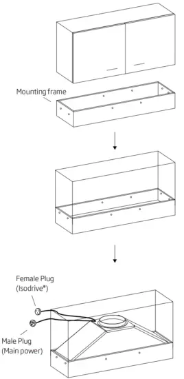 schweigen UM 9S 900mm Silent Undermount Rangehood - Installation Example