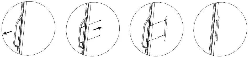 EQUATOR CH 140 ADVANCED Appliances CIGAR HUMIDOR - Installing the Door Handle