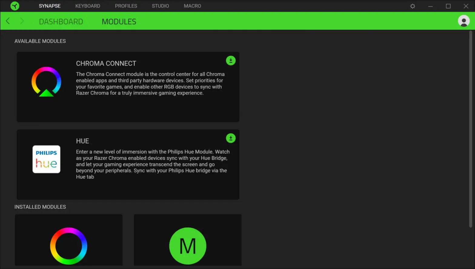 RAZER Blackwindow User Guide- Modules