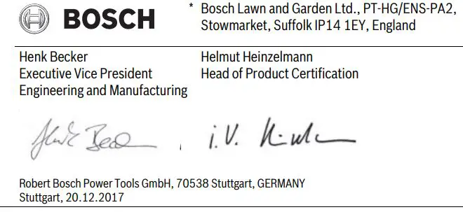 BOSCH UniversalChain 18 Cordless Electric Chainsaw Instructions - Signature