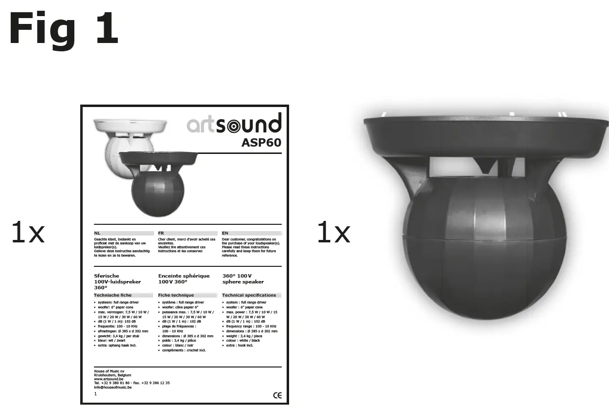 artsound ASP60 Omni Directional Sphere Loudspeaker-FIG1