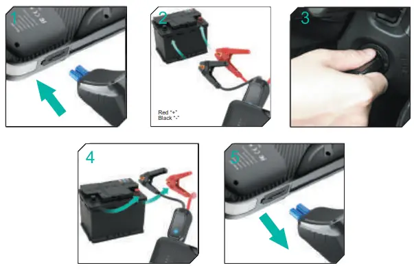 HOW TO USE THE JUMP STARTER