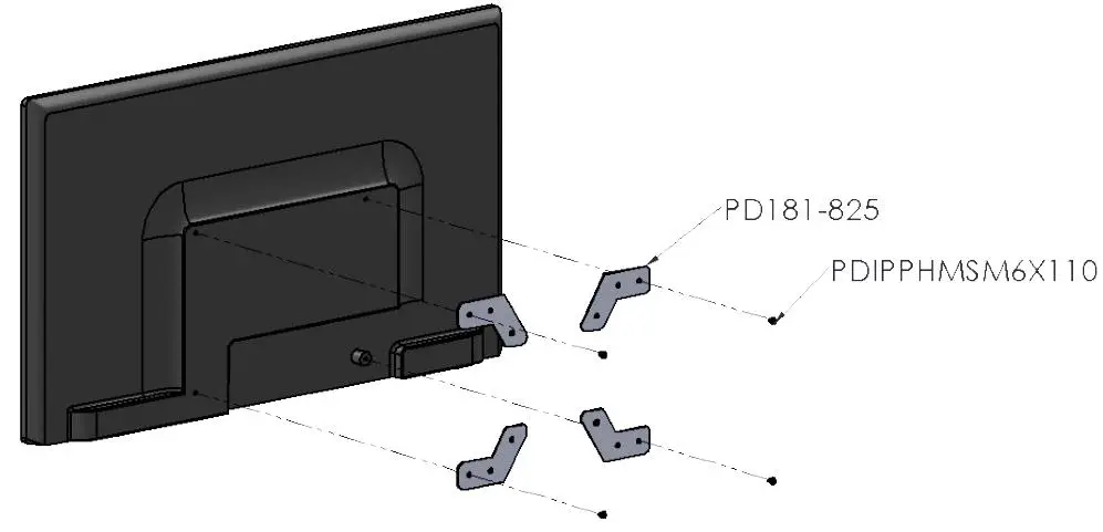 PDI PD168 242 VESA Adapter Kit - Bill of Material 1