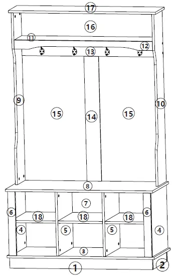 HomE-Depot-White-Painted-Hall-Tree-with-Bench-and-Storage-Cubbies-01.