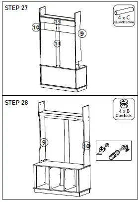 HomE-Depot-White-Painted-Hall-Tree-with-Bench-and-Storage-Cubbies-17