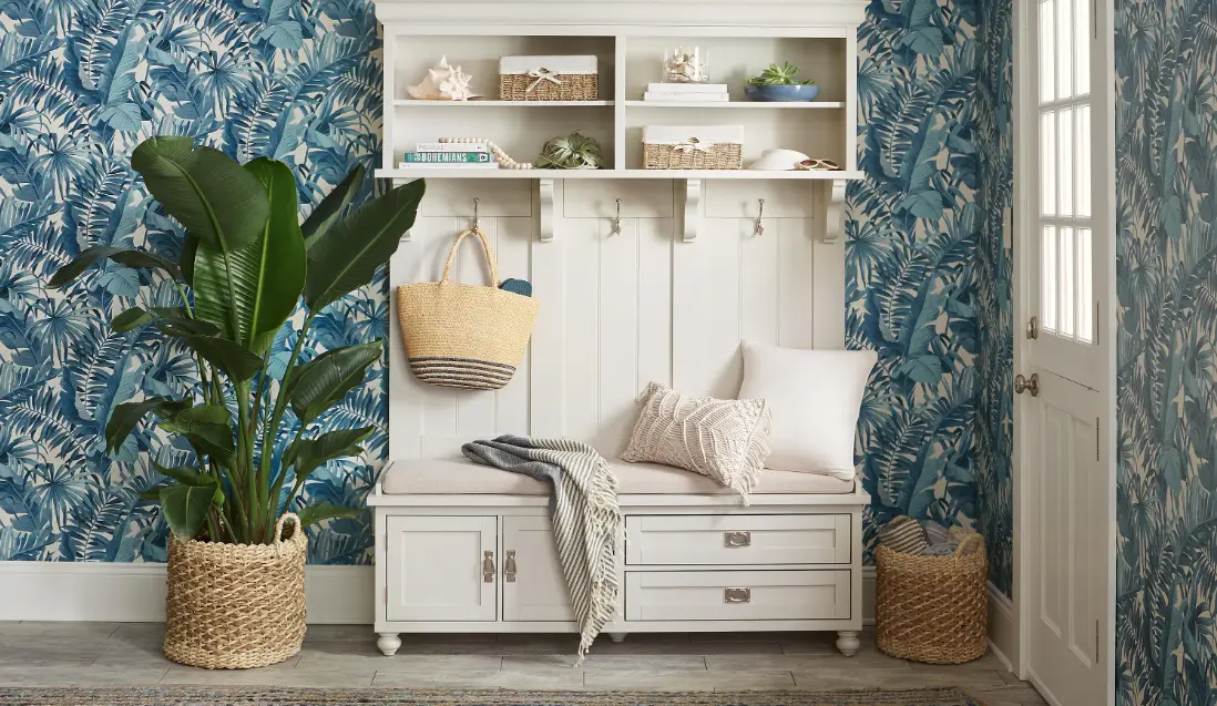 Home Depot White Painted Hall Tree With Bench And Storage Cubbies Instruction Manual