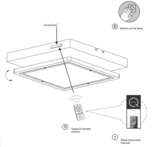 Paul Neuhaus 827808 Q LED Ceiling Light - remote