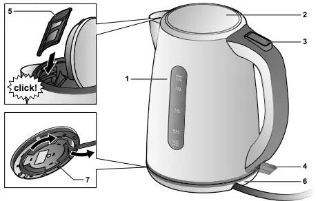 BOSCH TWK750GB Cordless Electric Kettle-fig2