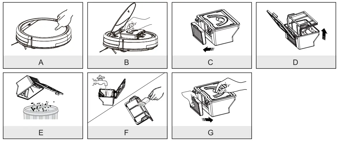 ZACO Robotic Vacuum Cleaner - filter