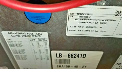 LENNOX EHA150 Electric Heat Kits