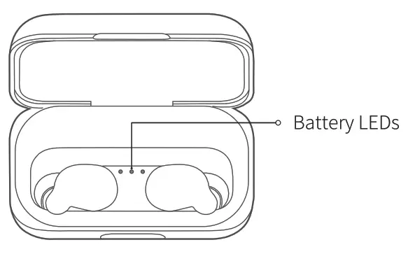 xiamio Haylou T1S TWS Bluetooth Earpones - battery