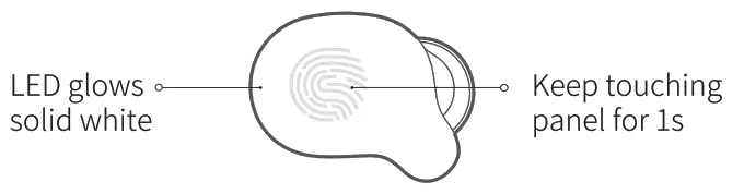 xiamio Haylou T1S TWS Bluetooth Earpones - led