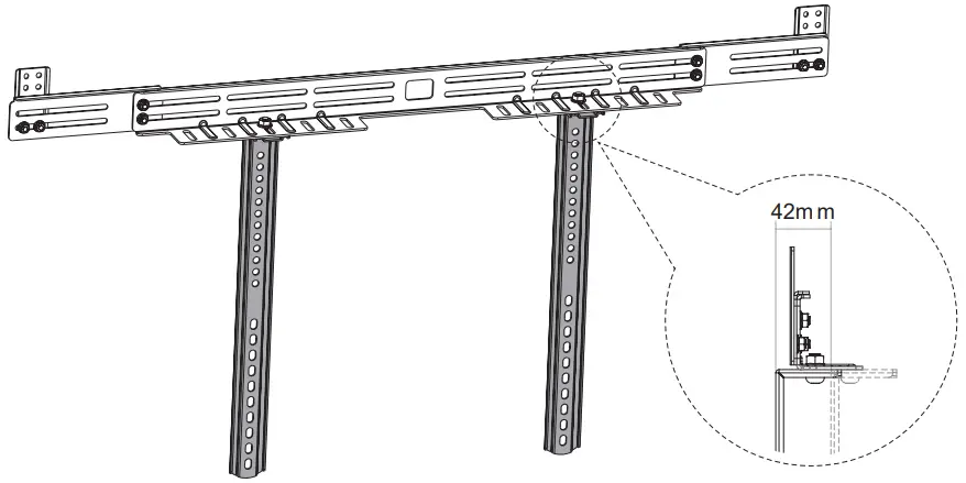 VIVO Universal Soundbar Speaker - Attach VESA brackets2