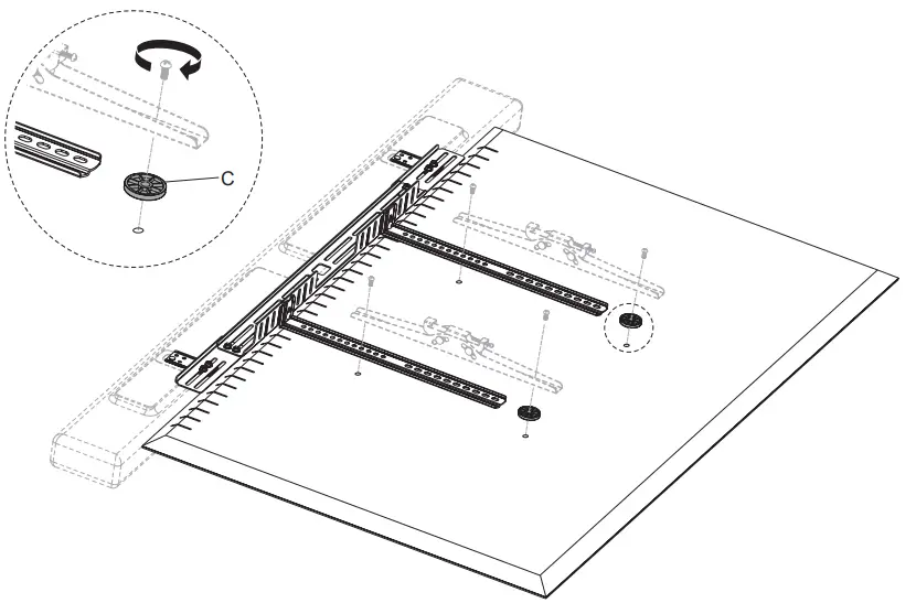 VIVO Universal Soundbar Speaker - mounting