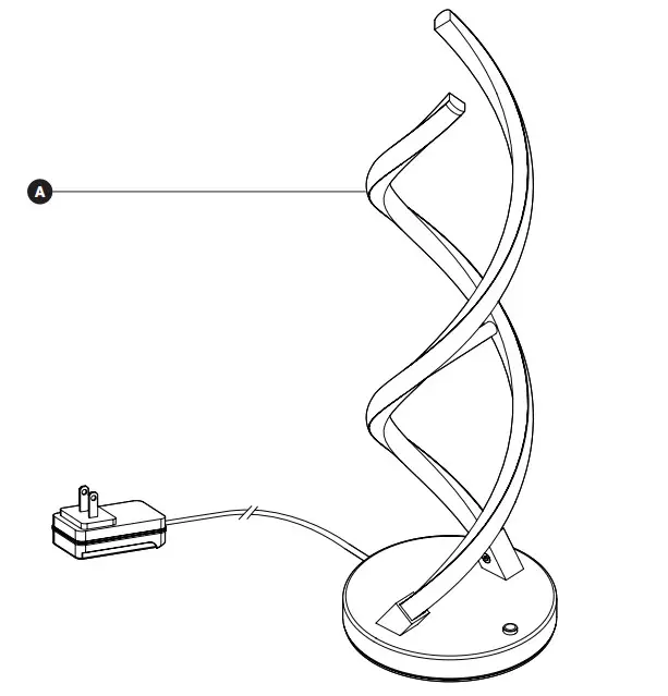 artika TL-SWR-CCR LED Table Lamp Swirl - Figure 2