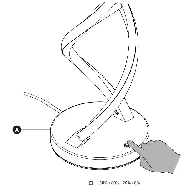 artika TL-SWR-CCR LED Table Lamp Swirl - Figure 5