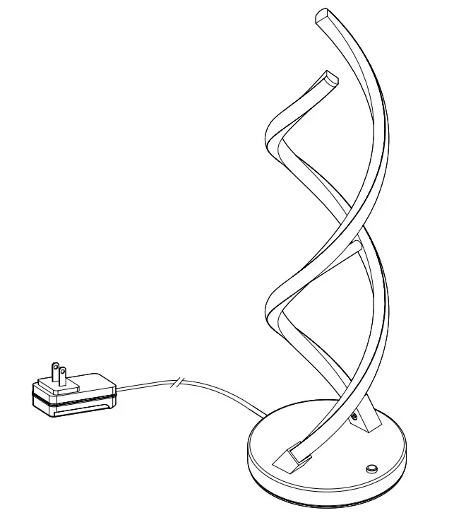 artika TL-SWR-CCR LED Table Lamp Swirl