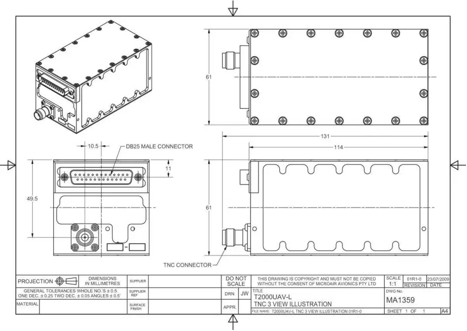 Microair Avionics T2000UAV L Transponder - FIG 12