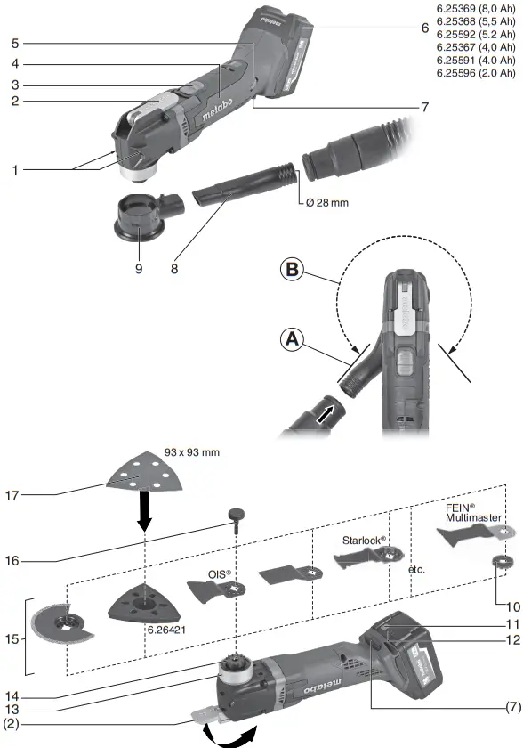 metabo MT 18 LTX Cordless Multitool - fig