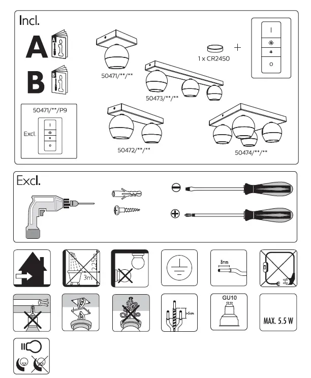 PHILIPS-50471-HUE-BUCKRAM-Bluetooth-5Wx1-LED-White-Spotlight-User-Manual-FIG-1
