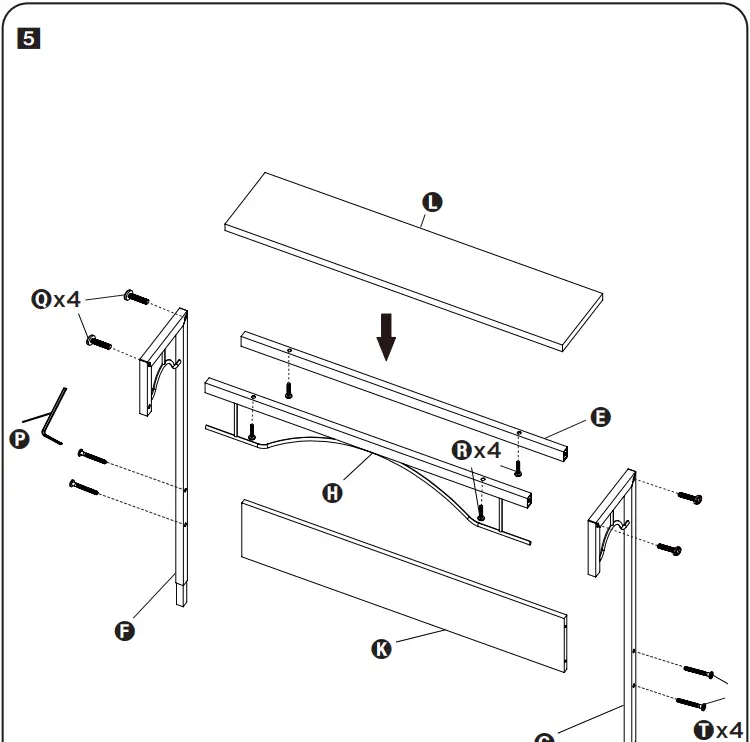 HONEY-CAN-DO SHF-09575 Natural Hall Tree with Shelves-fig10