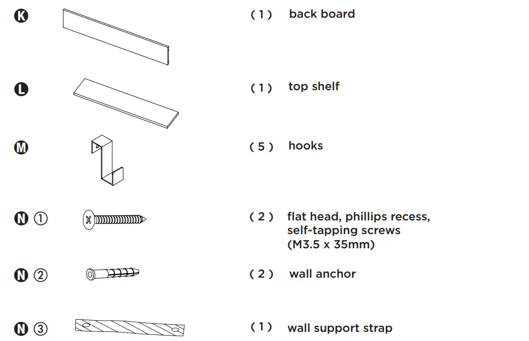 HONEY-CAN-DO SHF-09575 Natural Hall Tree with Shelves-fig4