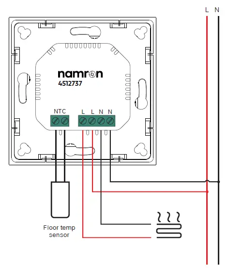 namron 4512738 Touch Zigbee 16A Thermostat fig 2