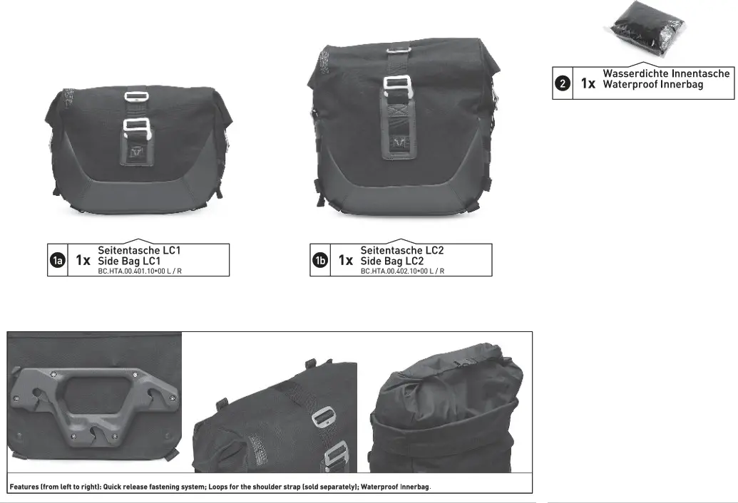 SW MOTECH BC HTA 11 928 20000 Legend Gear side bag system LC Triumph Speed Twin - FIG2