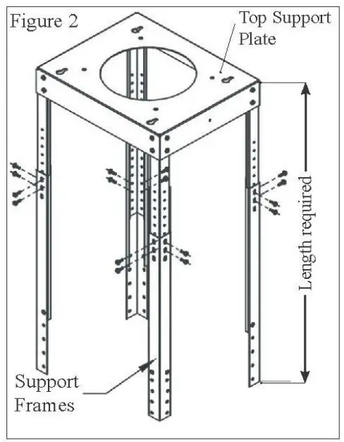 AVG AVI 369IS2 Idaho Island Range Hood - support frames