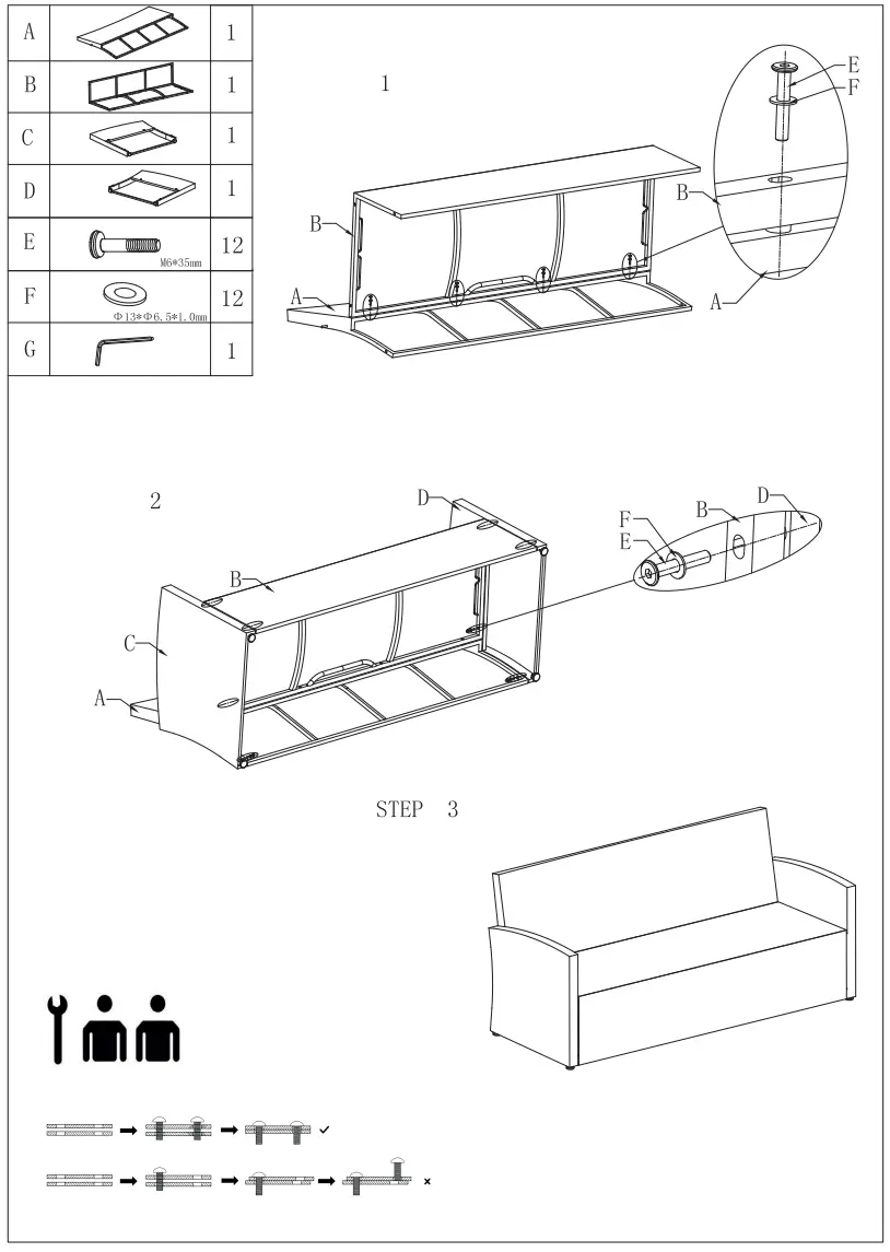 Praktiker 4 Seater Rattan Sofa Set with Coffee Table - Fig 2