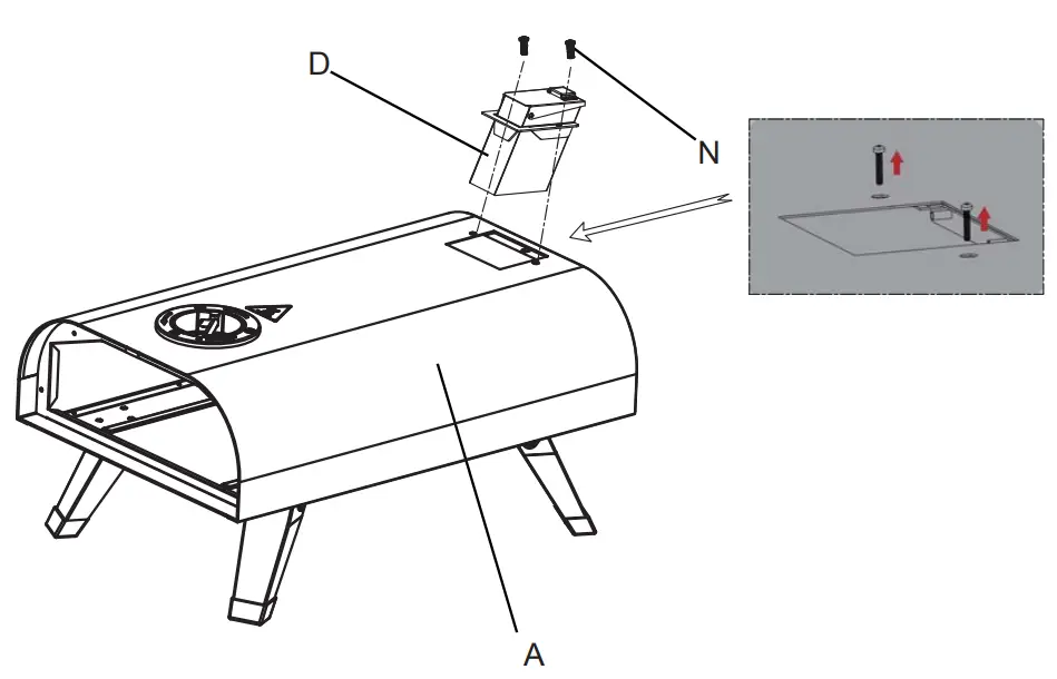 FORTE FPPO14PSS Outdoor Pizza Oven fig 5